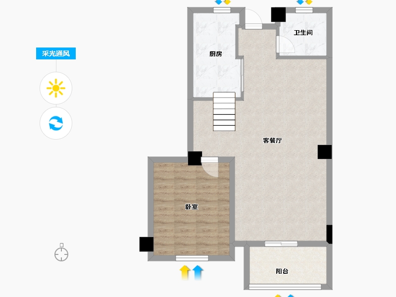 福建省-福州市-三木时光墅-71.21-户型库-采光通风