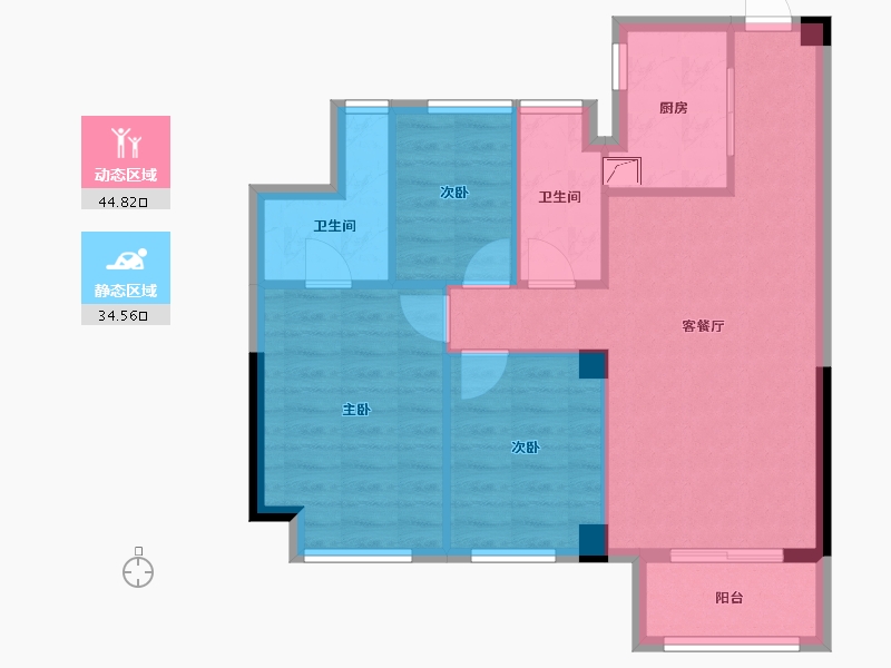 福建省-福州市-武夷澜庭-71.00-户型库-动静分区