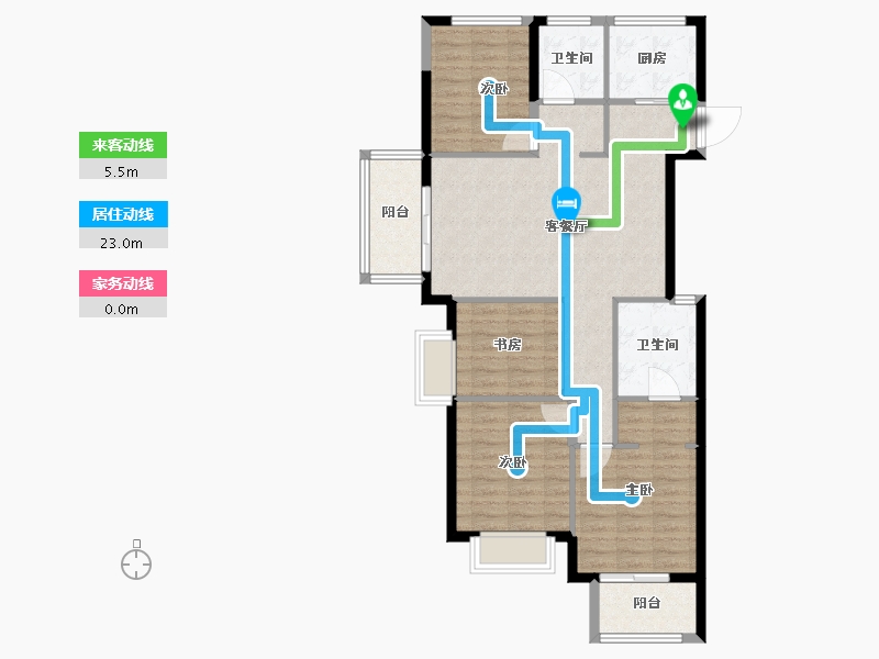 福建省-福州市-三盛国际海岸-94.40-户型库-动静线