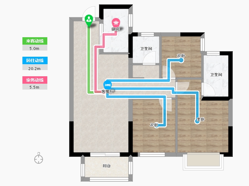 广西壮族自治区-南宁市-银河龙湖江与城-75.15-户型库-动静线