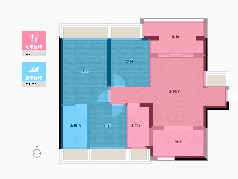 广东省-深圳市-花样年·好时光-67.02-户型库-动静分区