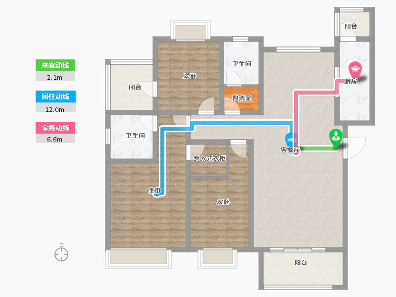 山东省-济南市-紫薇阁山庄-128.00-户型库-动静线