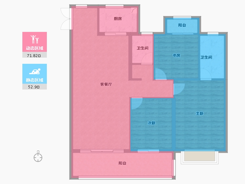 山东省-济南市-中国铁建梧桐天樾-114.00-户型库-动静分区