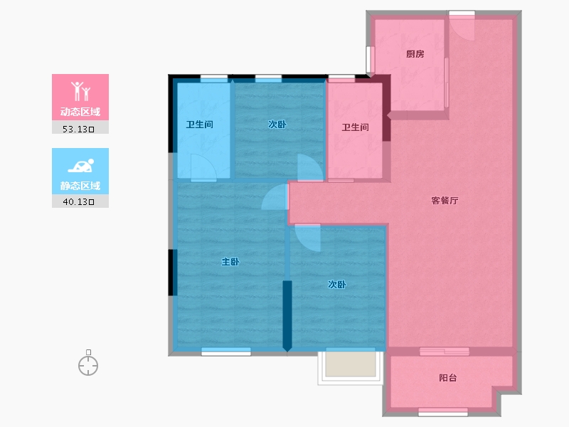 福建省-福州市-万科紫台-84.00-户型库-动静分区