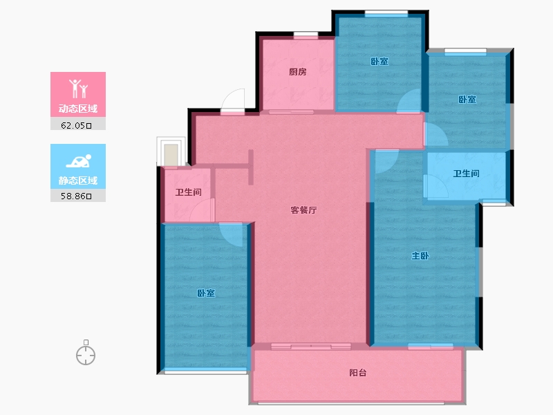 河南省-郑州市-万科翠湾中城-109.96-户型库-动静分区