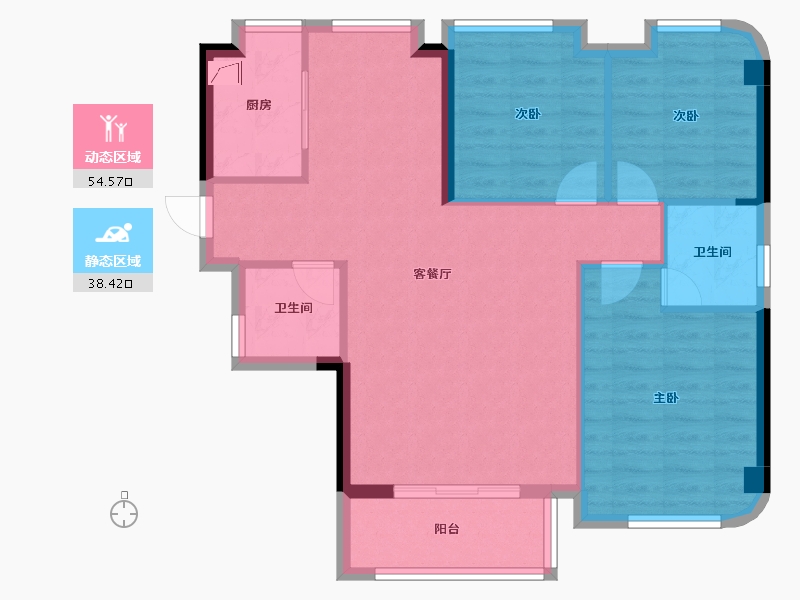 福建省-福州市-武夷澜庭-84.00-户型库-动静分区