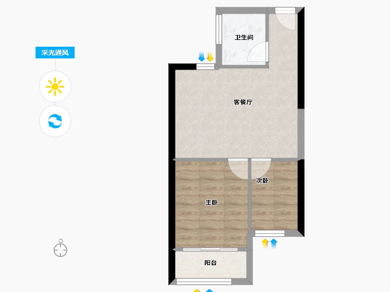 福建省-福州市-名城银河湾-41.49-户型库-采光通风