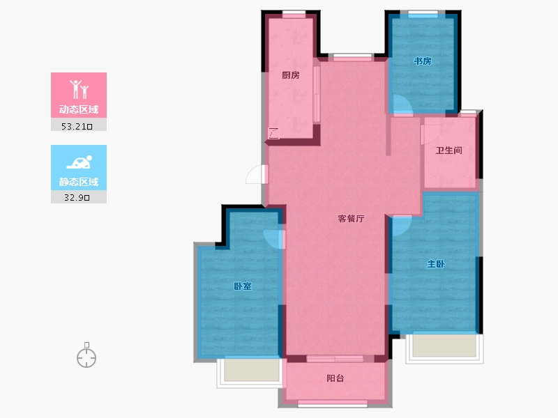 山东省-济南市-中国铁建花语拾光-75.99-户型库-动静分区