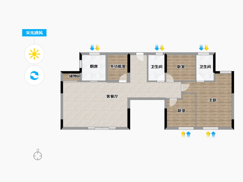 广东省-深圳市-中国铁建·观山云邸-111.20-户型库-采光通风