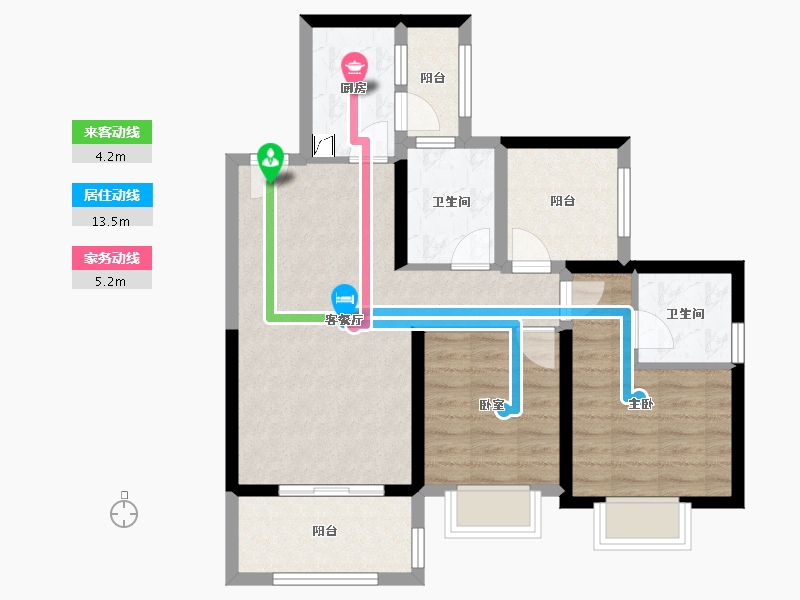 广东省-深圳市-半山悦海花园​-72.03-户型库-动静线