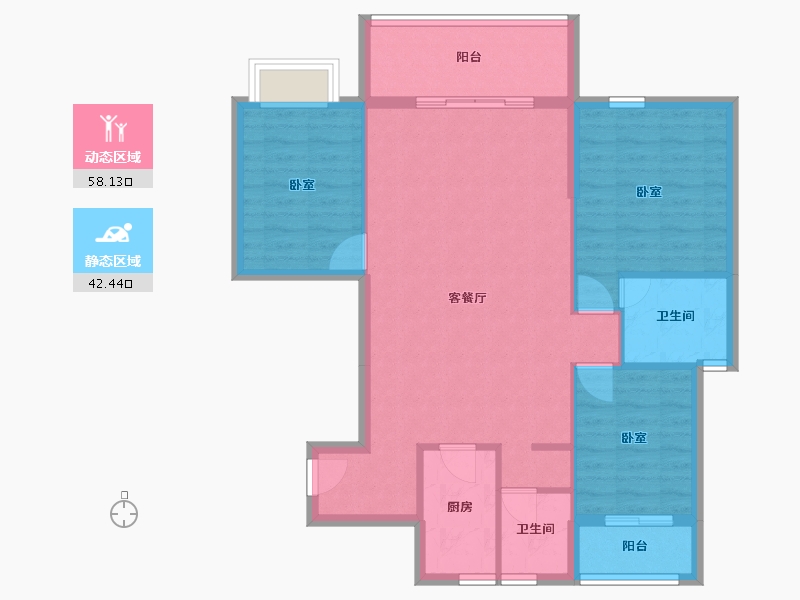 广东省-汕头市-福田里-99.00-户型库-动静分区