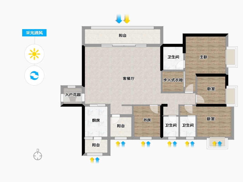 广东省-深圳市-半山悦海花园​-113.60-户型库-采光通风