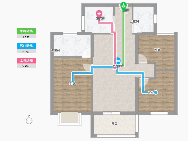 福建省-福州市-大唐书香世家尚境-70.40-户型库-动静线