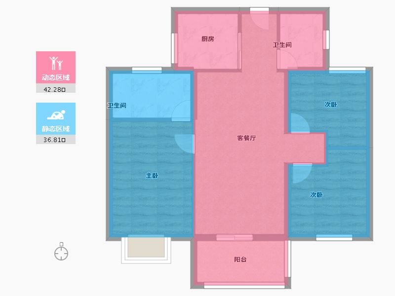 福建省-福州市-大唐书香世家尚境-70.40-户型库-动静分区