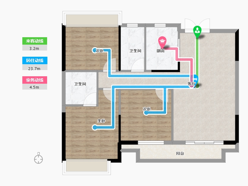 福建省-福州市-榕发翰林壹号-95.99-户型库-动静线