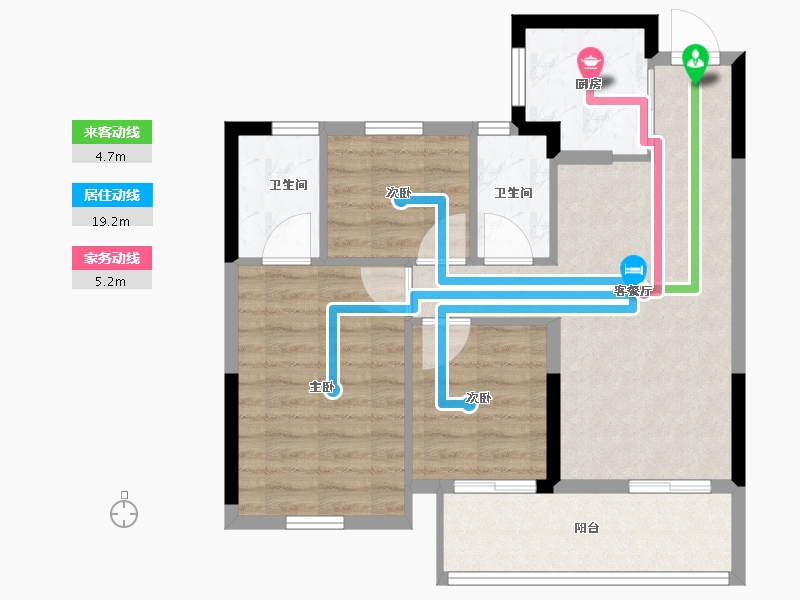 福建省-福州市-恒荣广场-71.20-户型库-动静线