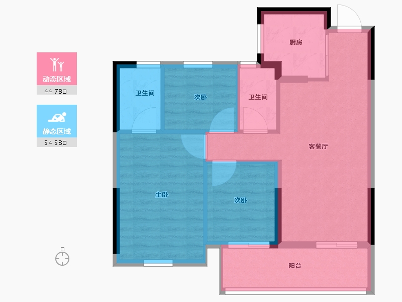 福建省-福州市-恒荣广场-71.20-户型库-动静分区