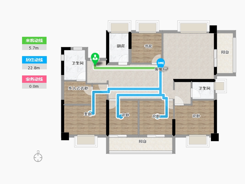 福建省-福州市-坤鸿天玺-112.09-户型库-动静线