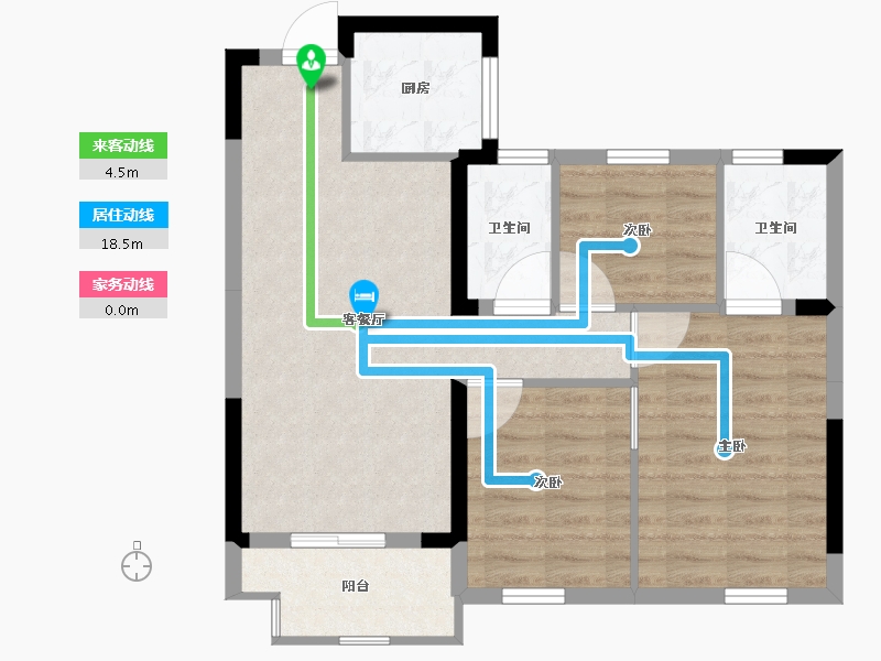 福建省-福州市-贵安新天地-68.92-户型库-动静线