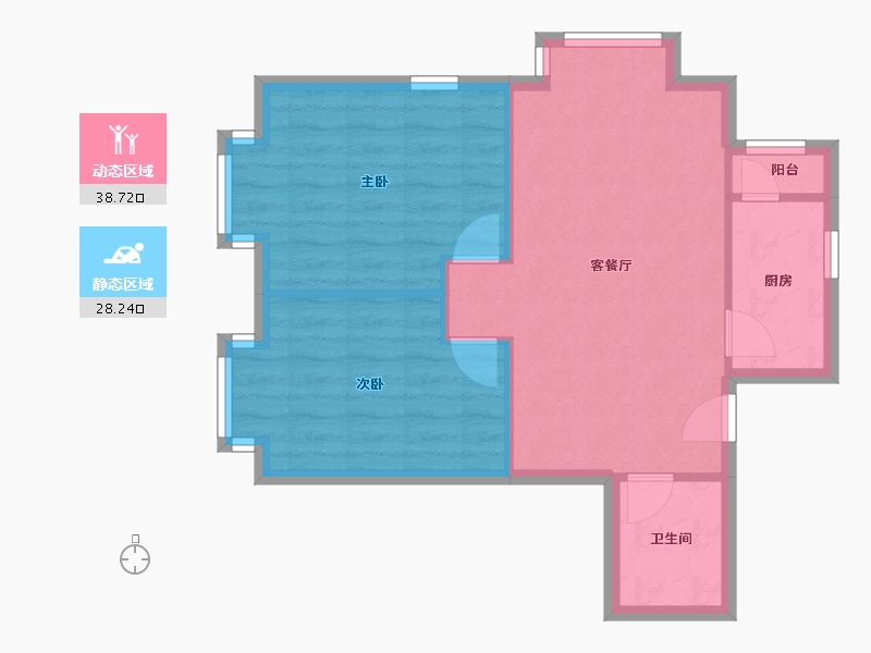 北京-北京市-加州水郡3期-72.00-户型库-动静分区