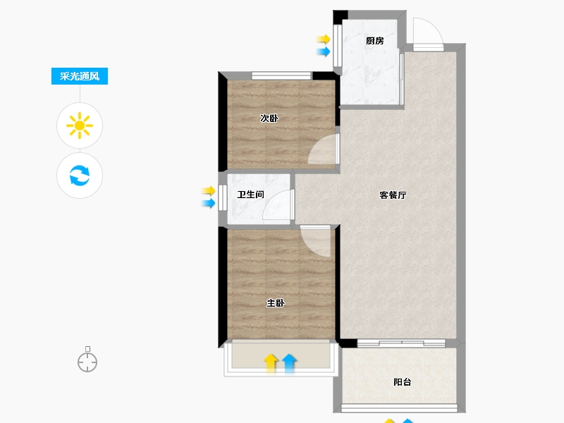 福建省-福州市-榕发翰林壹号-59.90-户型库-采光通风