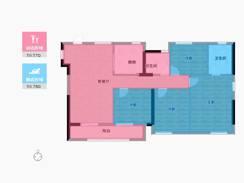 福建省-福州市-正荣棠悦江南-91.20-户型库-动静分区