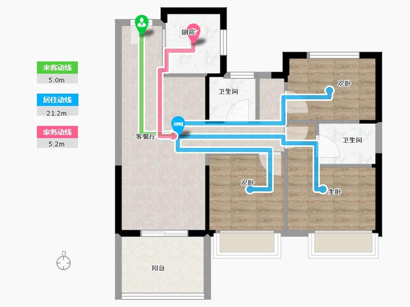 福建省-福州市-榕发翰林壹号-71.20-户型库-动静线