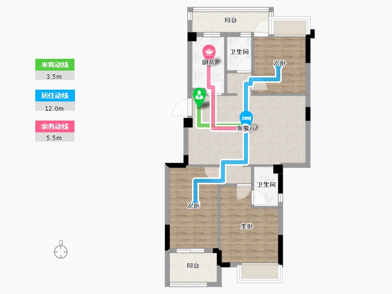 福建省-福州市-三江花语-78.80-户型库-动静线