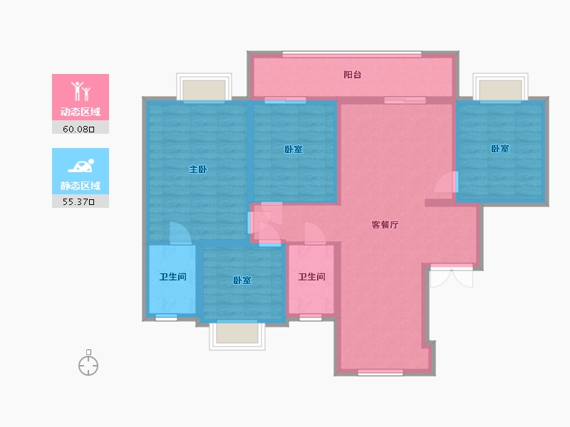 浙江省-温州市-璟园-116.00-户型库-动静分区