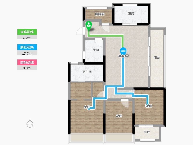 上海-上海市-山海大观-海悦苑-122.00-户型库-动静线