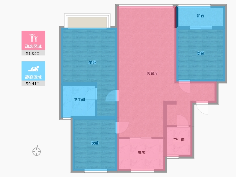 山东省-济南市-国际社区-125.00-户型库-动静分区