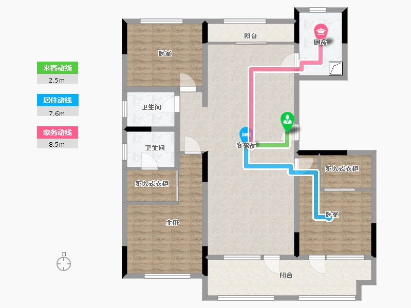 山东省-青岛市-碧海方舟-136.95-户型库-动静线