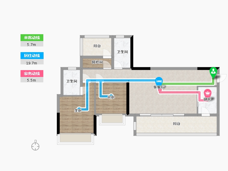 四川省-成都市-丽·都府-二期-116.00-户型库-动静线