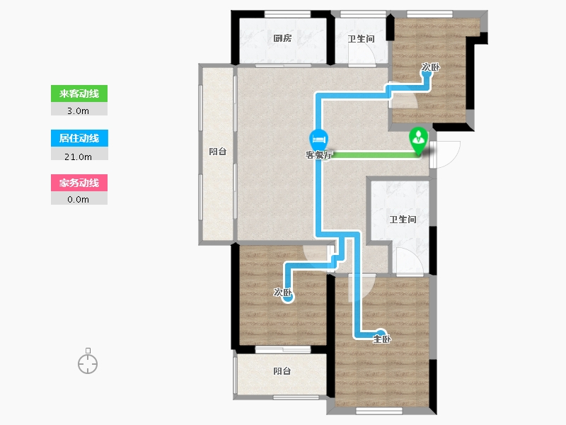 福建省-福州市-恒荣广场-84.00-户型库-动静线