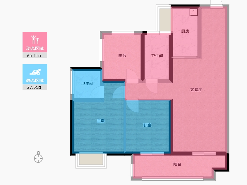 广东省-肇庆市-保利花园-78.00-户型库-动静分区