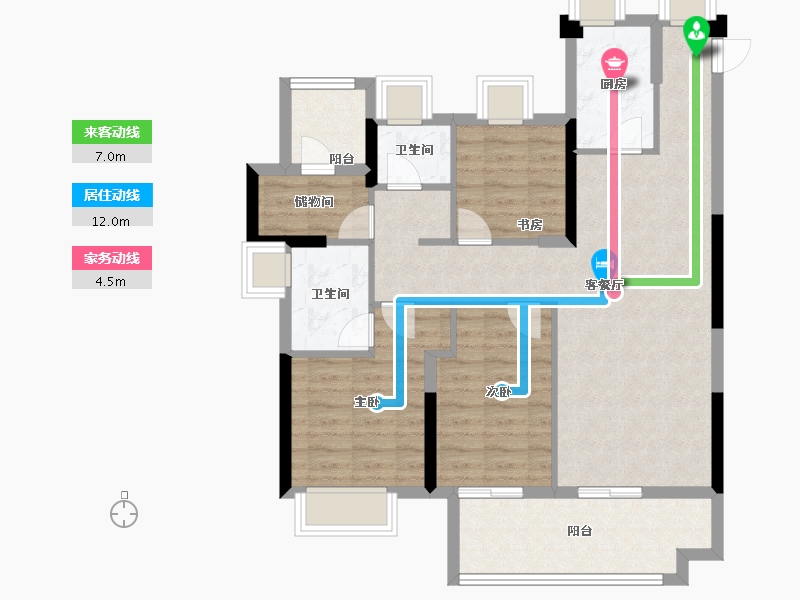 福建省-福州市-阳光城融侨榕心锦江-88.02-户型库-动静线