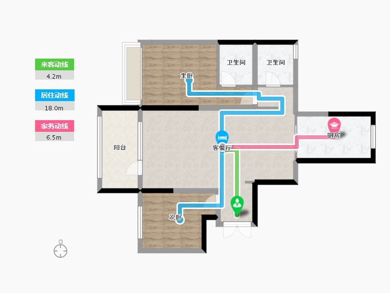 宁夏回族自治区-银川市-紫藤名著-100.00-户型库-动静线