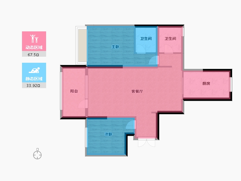 宁夏回族自治区-银川市-紫藤名著-100.00-户型库-动静分区