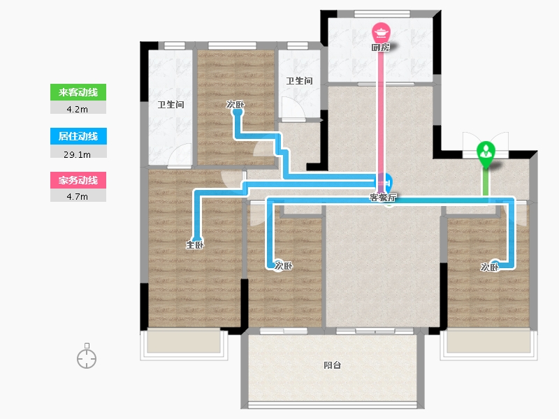 河南省-郑州市-金科旭辉滨河赋​-114.83-户型库-动静线