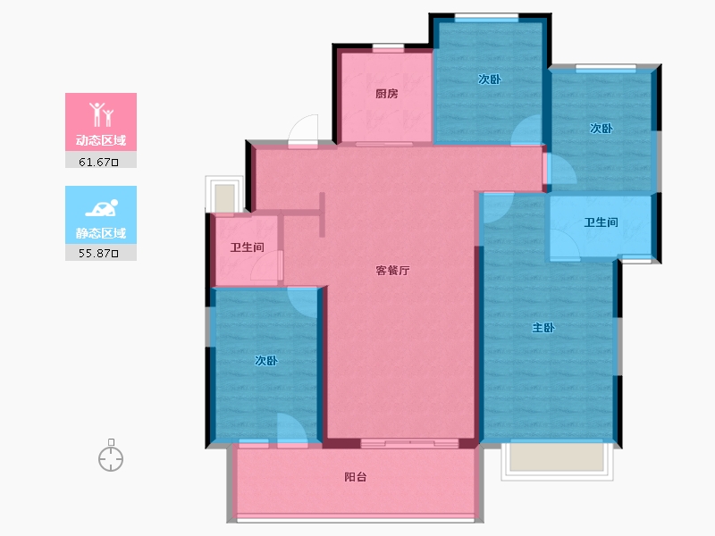 河南省-郑州市-万科翠湾中城-106.14-户型库-动静分区