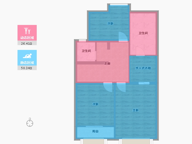 天津-天津市-联发静湖壹号-64.00-户型库-动静分区