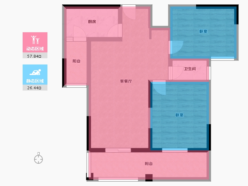 四川省-德阳市-师古华庭-74.00-户型库-动静分区