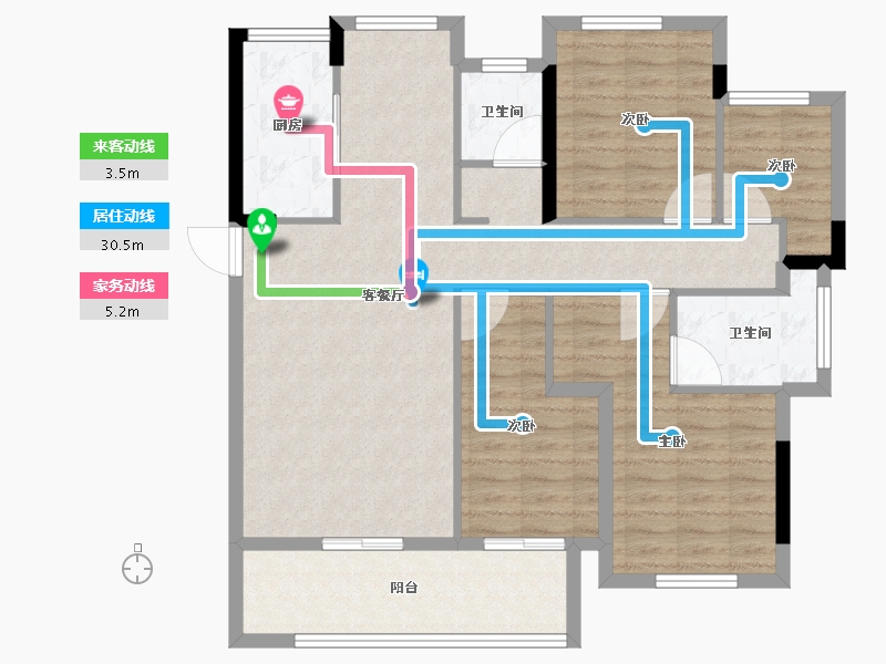 福建省-福州市-恒荣广场-100.00-户型库-动静线