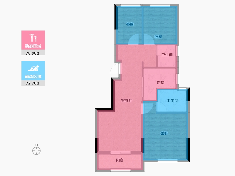 福建省-福州市-金地自在城-64.80-户型库-动静分区