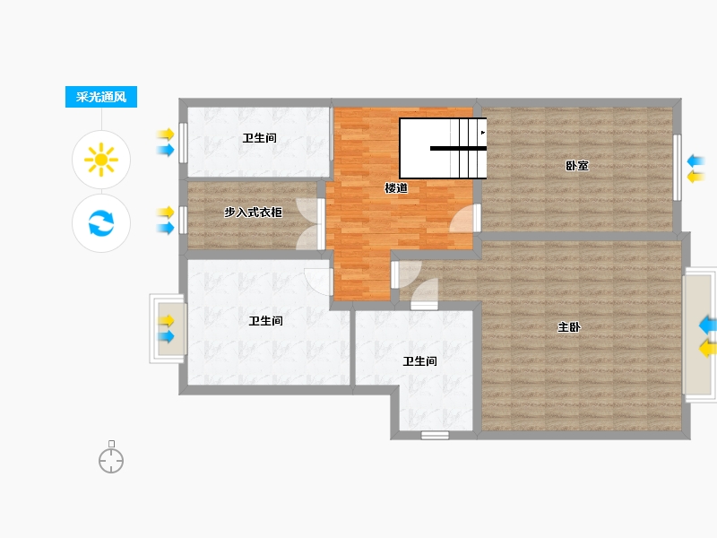 山东省-潍坊市-美丽华小区-10号楼-120.00-户型库-采光通风