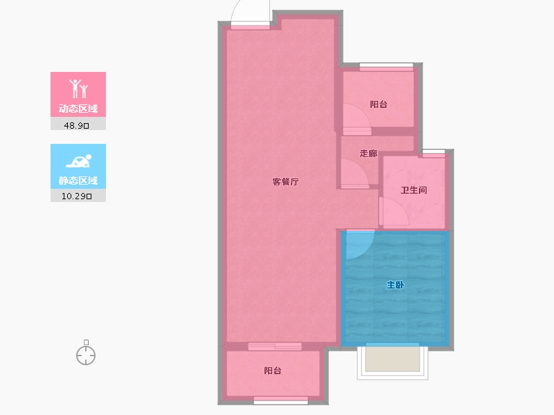 广东省-深圳市-珠海北站宝龙城​-52.80-户型库-动静分区