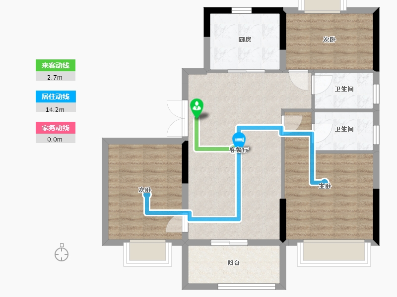 浙江省-湖州市-碧桂园印象南浔-112.00-户型库-动静线