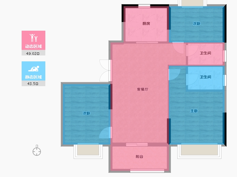 浙江省-湖州市-碧桂园印象南浔-112.00-户型库-动静分区