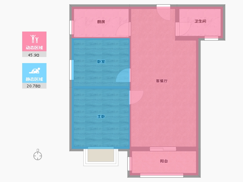 北京-北京市-中加福园-65.00-户型库-动静分区