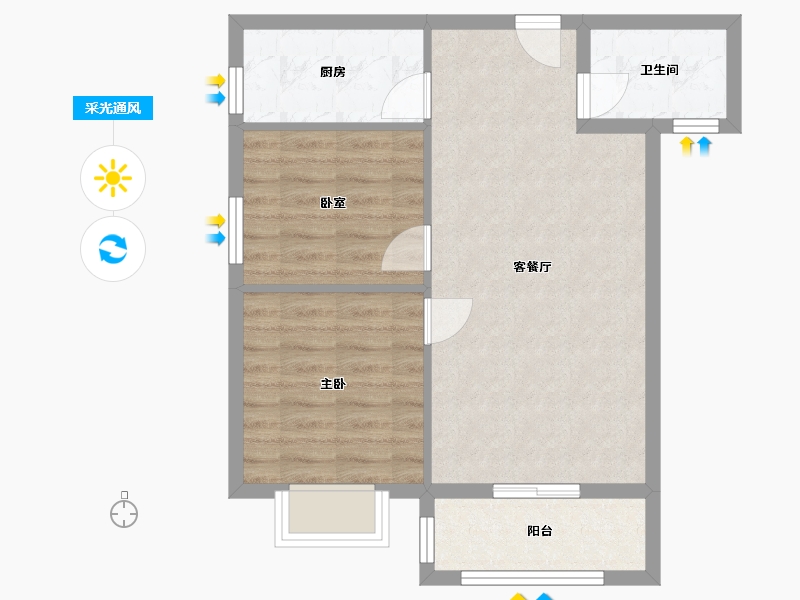 北京-北京市-中加福园-65.00-户型库-采光通风